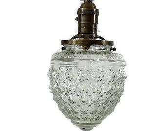 Style#055 Vintage Style Glass Globe Pendant Light - Hanging Ceiling Fixture