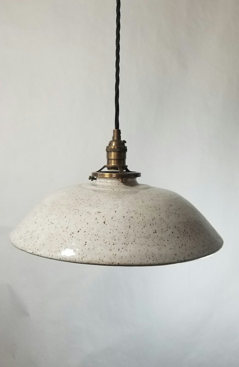 Style048 Beautiful white speckled farmhouse light, lighting, kitchen lighting, restaurant, kitchen island lighting image 7