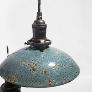 Style#047 Pottery Pendant Light in Ship Wreck Blue