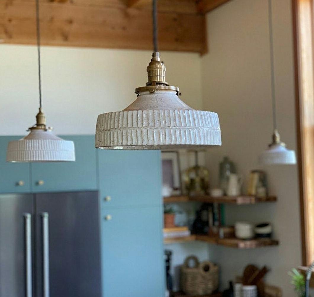 スタイル#001 手作り彫刻ペンダントライト、キッチン照明、セラミック