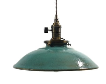 Style#020 Copper Blue Farmhouse Hanging pendant Light