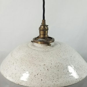 Style048 Beautiful white speckled farmhouse light, lighting, kitchen lighting, restaurant, kitchen island lighting image 2