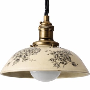 Style#1007 Floral light in raw clay, with clear glaze, kitchen lighting, lighting