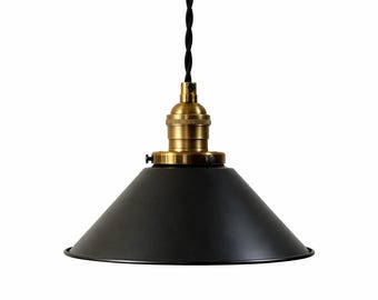 Style#057 Matte black metal shade, hanging pendant lamp, kitchen lighting, restaurant