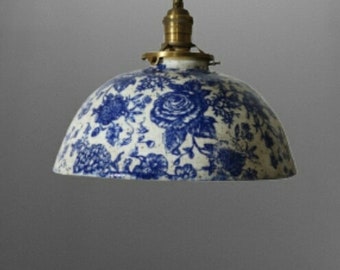 Style#002 Beautiful vintage design blue and white hanging pendant lamp, these are sold separately