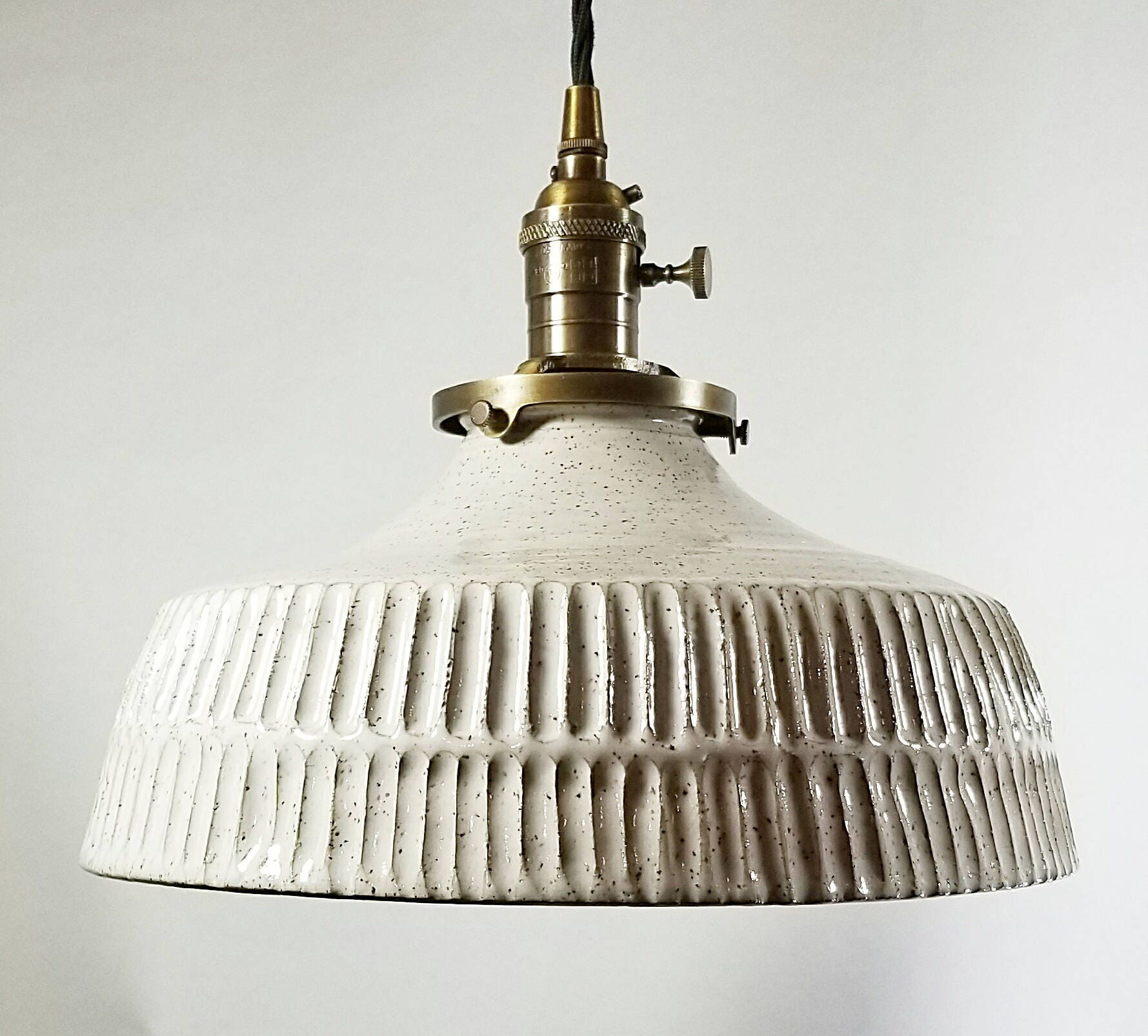 style#001 Lignes Sculptées à La Main, Suspension Suspendue-Éclairage-Lampe-Lampe en Céramique-Penden