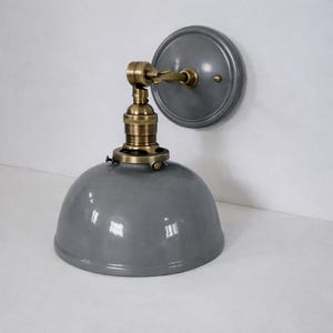 Style#007 Handmade White Ceramic Wall Sconce: Cottage Farmhouse Lamp Gray