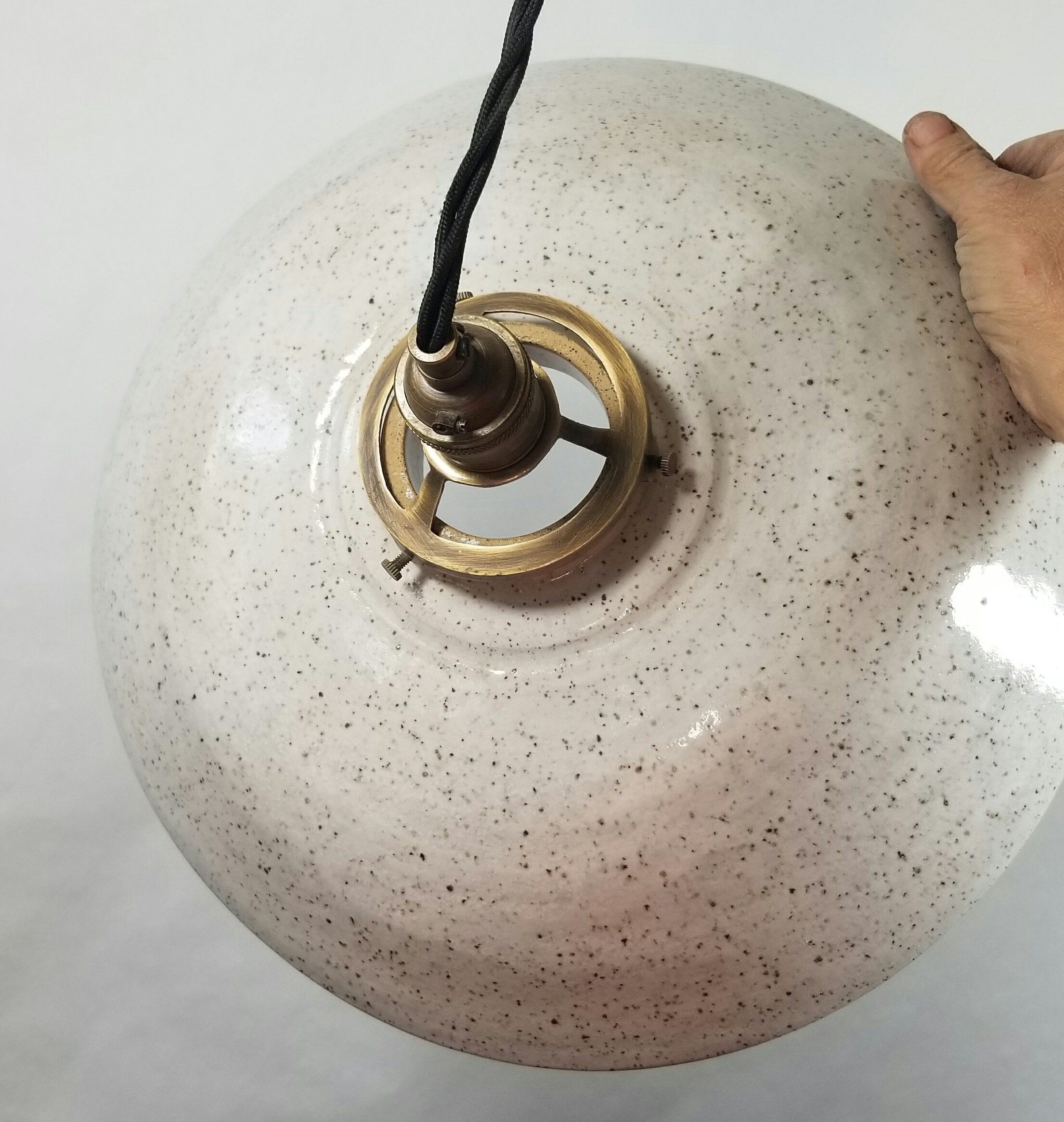 Schöne weiße gesprenkelte Bauernhaus Licht Beleuchtung Küche | Etsy