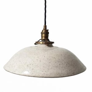 Estilo nº 048 Luminária pendente artesanal de fazenda com detalhes brancos e salpicados