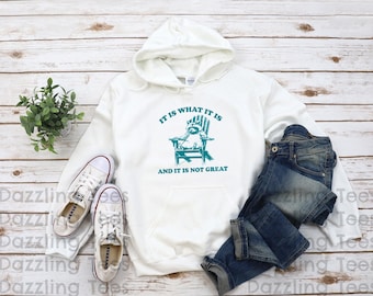 To jest to, co jest i nie jest świetne Bluza z kapturem unisex | Mem o szopie | Zabawne zdrowie psychiczne | Swetry z prezentami dla zwierząt