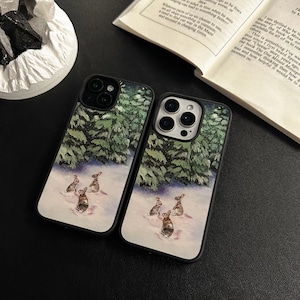 Snow Bunny iPhone Case For iPhone 16 15 14 13 12 Pro Max Xr Mini SE Case Boho iPhone 7 8 Plus Case Aesthetic iPhone Cover