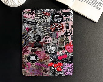 Punk Style iPad Case for iPad Air 4/5 iPad 10 10.9" iPad Pro 2024 13" 2025 12.9", iPad Mini 7 Cases iPad hülle, iPad A16 Case