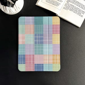 Colored Lattice iPad Case for iPad Air 5/6/7 iPad 10 10.9&quot;, iPad Pro 2024 iPad Pro2025 iPad Mini 6 Cases, iPad 2024/2025 and iPad A16 Cover