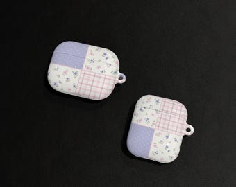 Flowers and Checks Airpods Case, Apple AirPods Pro 2 Case Cover,AirPods 3/AirPods 4 Case,Effective Protection, Personalized Airpods Case