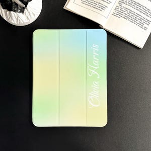 Custom Name iPad Case with Pencil Holder: iPad Air/Pro/Mini Cover