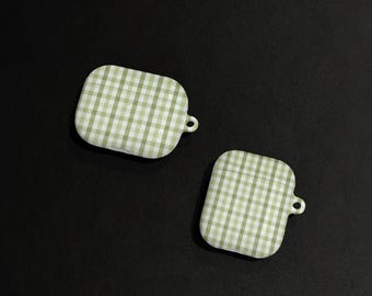 Green Lattice Airpods Case, Apple AirPods Pro 2 Case Cover,AirPods 3/AirPods 4 Case,Effective Protection, Gift For Her