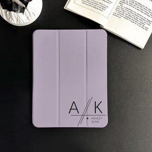 Custom Name iPad Case Solid Color for iPad Air 4 5, iPad 10 10.9&quot; iPad Pro 2024 13&quot; 2022 Pro 12.9&quot; iPad Mini 6 Cases iPad Cover