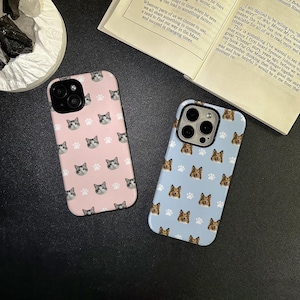 Coque iPhone personnalisée avec visage, coque de téléphone personnalisée visage d'animal de compagnie, coque de téléphone visage de bébé, coque de portable avec photo, cadeau de Noël pour Thanksgiving