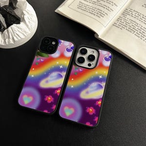Colorful Universe iPhone Case For iPhone 16 15 14 13 12 Pro Max Xr Mini SE Case Boho iPhone 7 8 Plus Case Aesthetic iPhone Cover