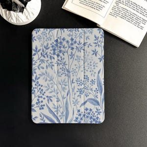 Elegante Blumen Silhouette iPad Hülle für iPad Air iPad 10 iPad Pro iPad Mini Hüllen iPad Hülle