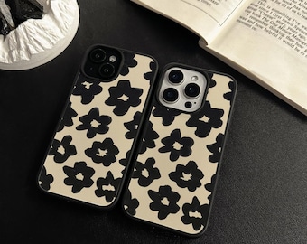 Sött blommande iPhoneskal för iPhone 16 15 14 13 12 Pro Max Xr Mini SE-skal Boho iPhone 16 15 8 Plus Pro-skal Estetiskt iPhone-skal