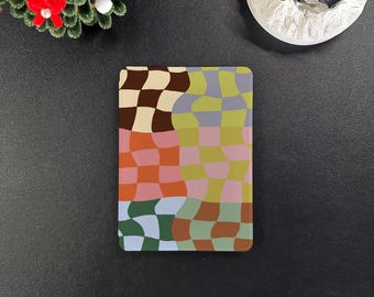 Custom Kindle Case With Colorful Plaid with Auto Wake/Sleep For Kindle Paperwhite 1/2/3/4/5, Kindle 2022/2024 Case