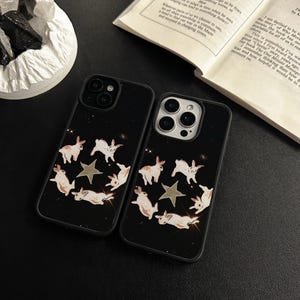 Star Rabbit iPhone Case For iPhone 16 15 14 13 12 Pro Max Xr Mini SE Case Boho iPhone 7 8 Plus Case Aesthetic iPhone Cover