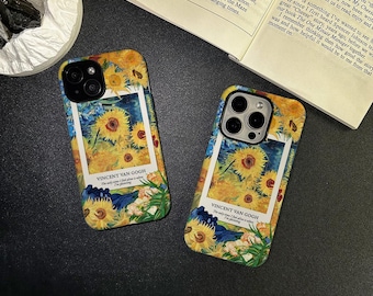 Etui na telefon z motywem słonecznika, malowanie olejem, etui na iPhone'a 16 15 14 13 12 11 Pro Max, etui na iPhone'a 16 15 14 7 8 Plus, etui na iPhone'a 13 12 Mini, etui na XR XS SE