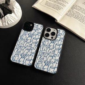 Härligt valp-iPhoneskal för iPhone 16 15 14 13 12 Pro Max Xr Mini SE-skal Boho iPhone 16 15 8 Plus Pro-skal Estetiskt iPhone-fodral