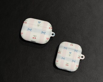 Custodia per AirPods con fiocchi, custodia per Apple AirPods Pro 2, custodia per AirPods 3/AirPods 4, protezione efficace, regalo per lei, custodia per AirPods personalizzata