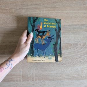 The Musicians of Bremen Grimms Fairy Tales paperback 1969 rare vintage