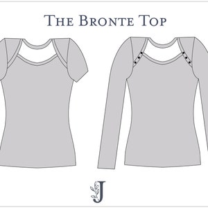 Bronte Knit Top Ladies PDF Sewing Pattern Multi Size 6 to 24 image 2