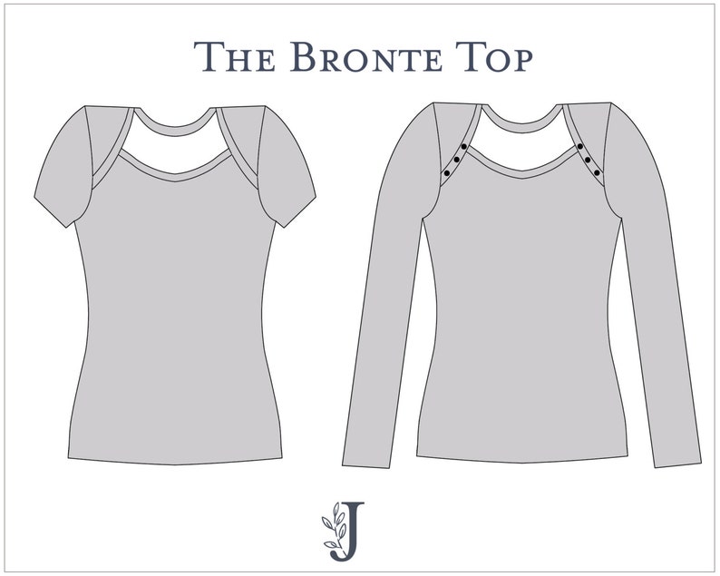 Bronte Knit Top Ladies PDF Sewing Pattern Multi Size 6 to 24 image 2