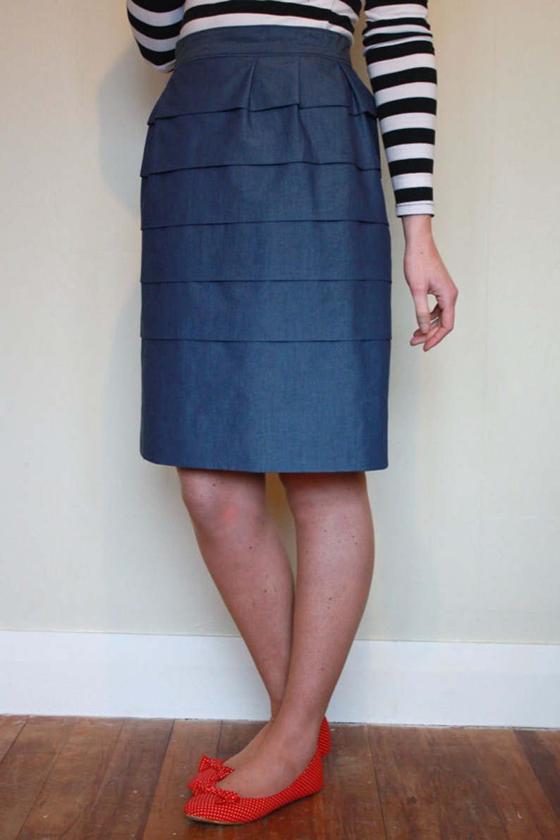 Dalloway Dress and Skirt Ladies PDF Sewing Pattern Multi Size 6 to 20 image 1