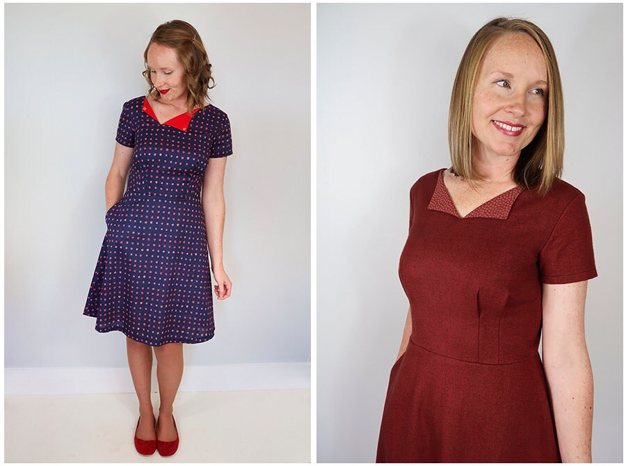 The Laneway A Line 40s Style Dress Women S Pdf Sewing Etsy