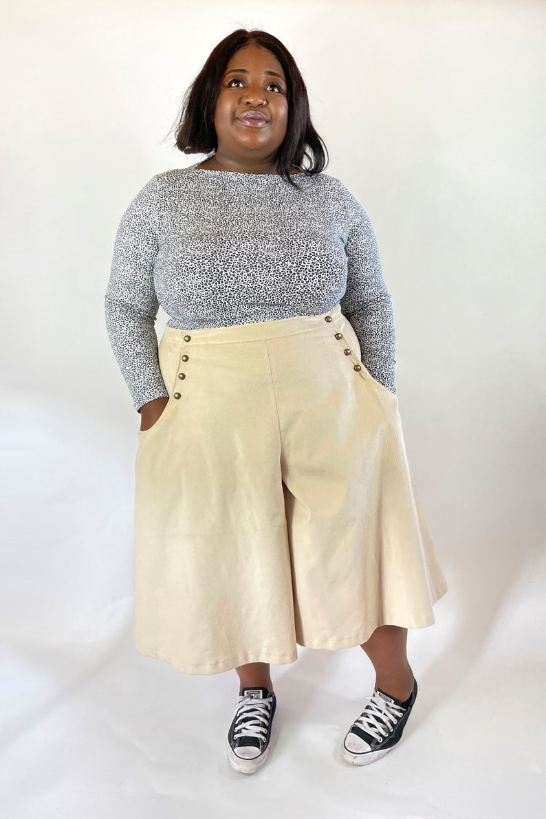 CURVE Bastion Culottes Ladies PDF Sewing Pattern Multi Size 16 to 34 image 2