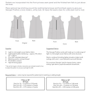 Curve Sizes: The Georgie Pinafore Overall Dress Women's PDF Sewing Pattern Size 16 to 34, C to F cups image 5