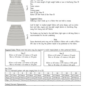 Dalloway Dress and Skirt Ladies PDF Sewing Pattern Multi Size 6 to 20 image 5