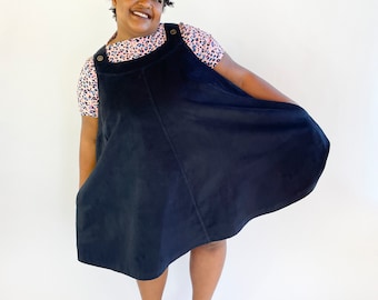 Curve Sizes: The Ivy Pinafore Overall Dress Women's PDF Sewing Pattern Size 16 to 34, C to F cups