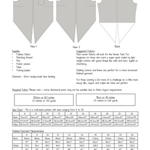 The Hunter Tank Blouse Women's PDF Sewing Pattern Size 6 to 24 image 5