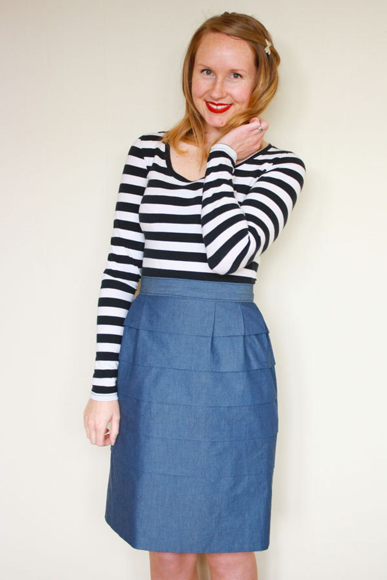 Dalloway Dress and Skirt Ladies PDF Sewing Pattern Multi Size 6 to 20 image 2