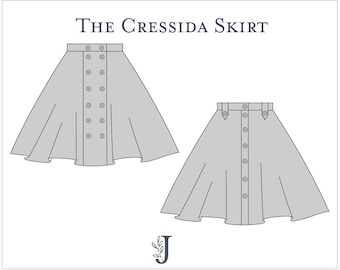 Cressida Skirt Ladies PDF Sewing Pattern Multi Size 6 to 20