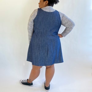 Curve Sizes: The Georgie Pinafore Overall Dress Women's PDF Sewing Pattern Size 16 to 34, C to F cups image 2