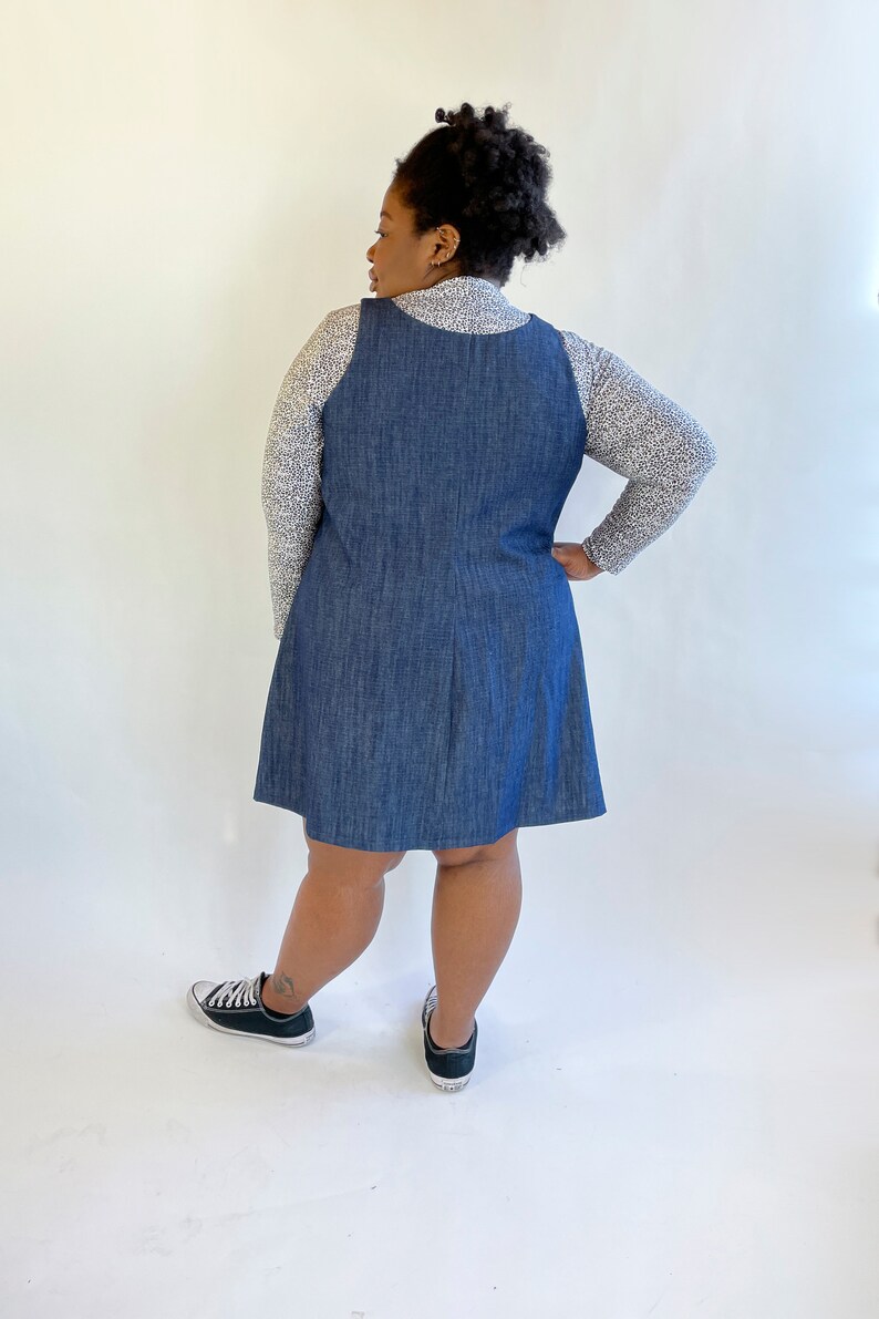 Curve Sizes: The Georgie Pinafore Overall Dress Women's PDF Sewing Pattern Size 16 to 34, C to F cups image 2