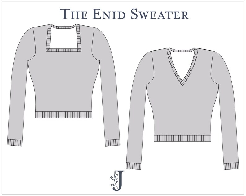 Enid Fitted Sweatshirt Sweater Ladies PDF Sewing Pattern Multi - Etsy