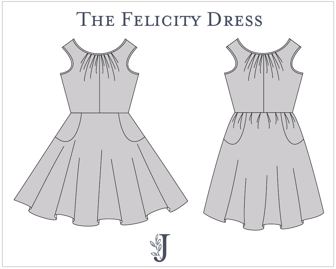Felicity Dress Ladies PDF Sewing Pattern Multi Size 6 to 24 - Etsy