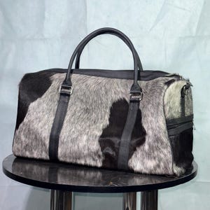 Natrul cowhide leather duffle bag| Travel/ gym bag-