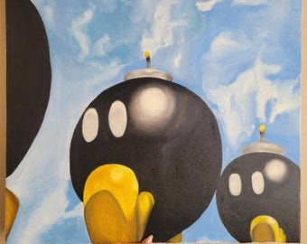 ボム兵戦場マリオ64 50 x 50 cm - Etsy 日本