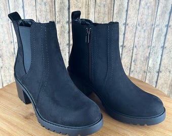 Damen schwarze Stiefeletten (SPIREA-S)