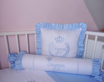 Personalized Baby Duvet Cover Set: 100% Cotton Embroidered Bedding